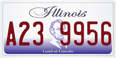 IL license plate A239956