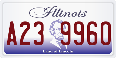 IL license plate A239960