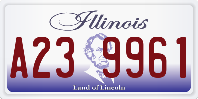 IL license plate A239961