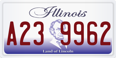 IL license plate A239962