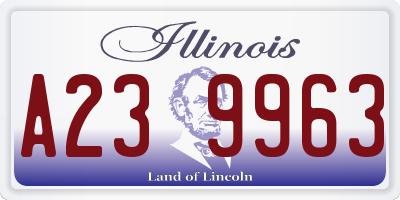 IL license plate A239963