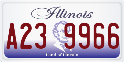 IL license plate A239966
