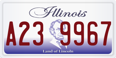 IL license plate A239967