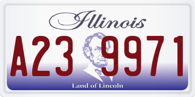 IL license plate A239971