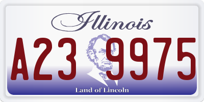 IL license plate A239975