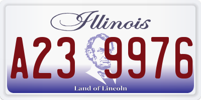IL license plate A239976