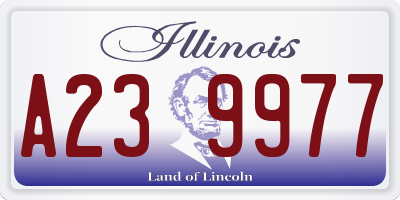 IL license plate A239977