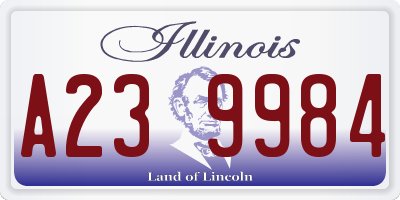 IL license plate A239984