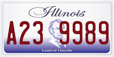 IL license plate A239989