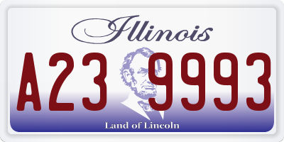 IL license plate A239993