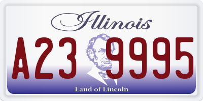 IL license plate A239995
