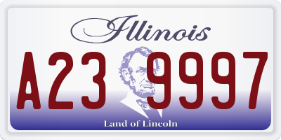 IL license plate A239997