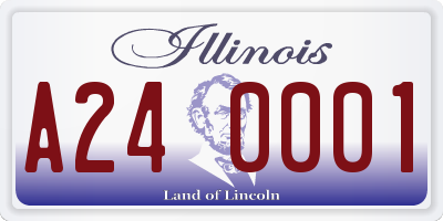 IL license plate A240001