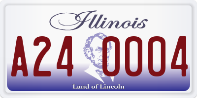 IL license plate A240004