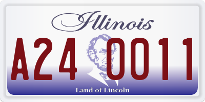 IL license plate A240011