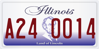 IL license plate A240014