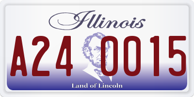 IL license plate A240015