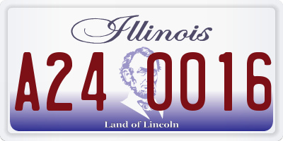 IL license plate A240016