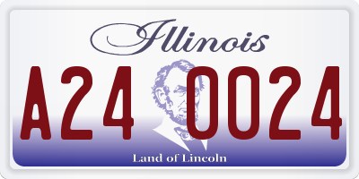 IL license plate A240024
