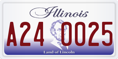 IL license plate A240025