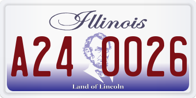 IL license plate A240026