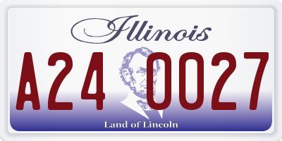 IL license plate A240027