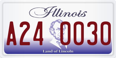 IL license plate A240030