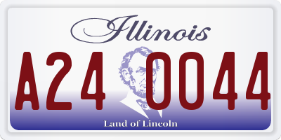 IL license plate A240044