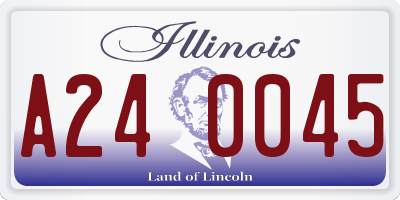 IL license plate A240045