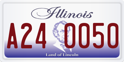 IL license plate A240050