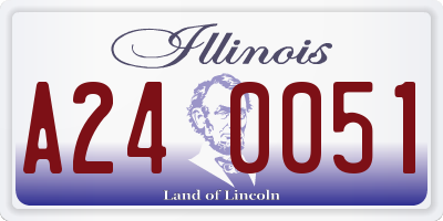 IL license plate A240051