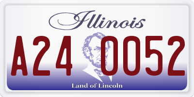 IL license plate A240052