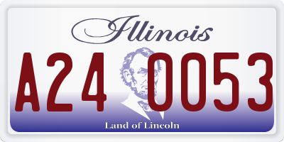 IL license plate A240053