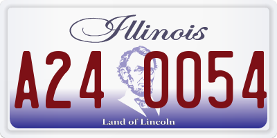IL license plate A240054