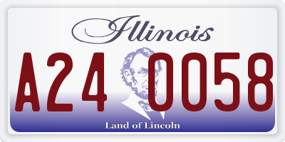 IL license plate A240058