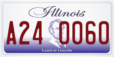 IL license plate A240060