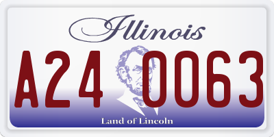 IL license plate A240063