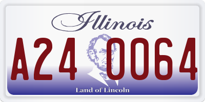 IL license plate A240064