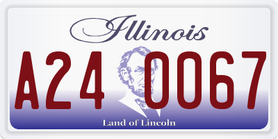IL license plate A240067