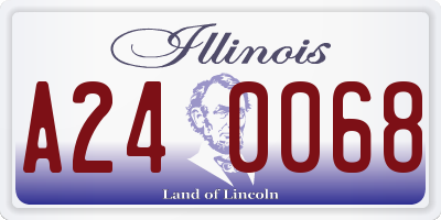 IL license plate A240068