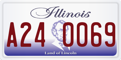 IL license plate A240069