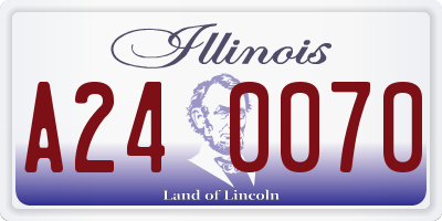 IL license plate A240070