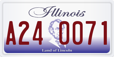 IL license plate A240071