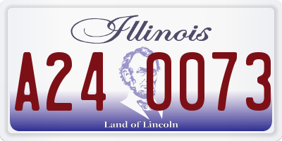 IL license plate A240073