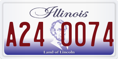 IL license plate A240074