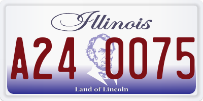 IL license plate A240075