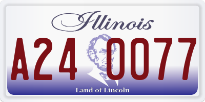 IL license plate A240077
