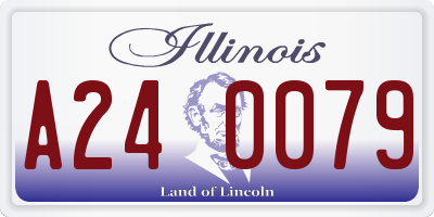 IL license plate A240079