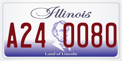 IL license plate A240080