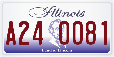 IL license plate A240081